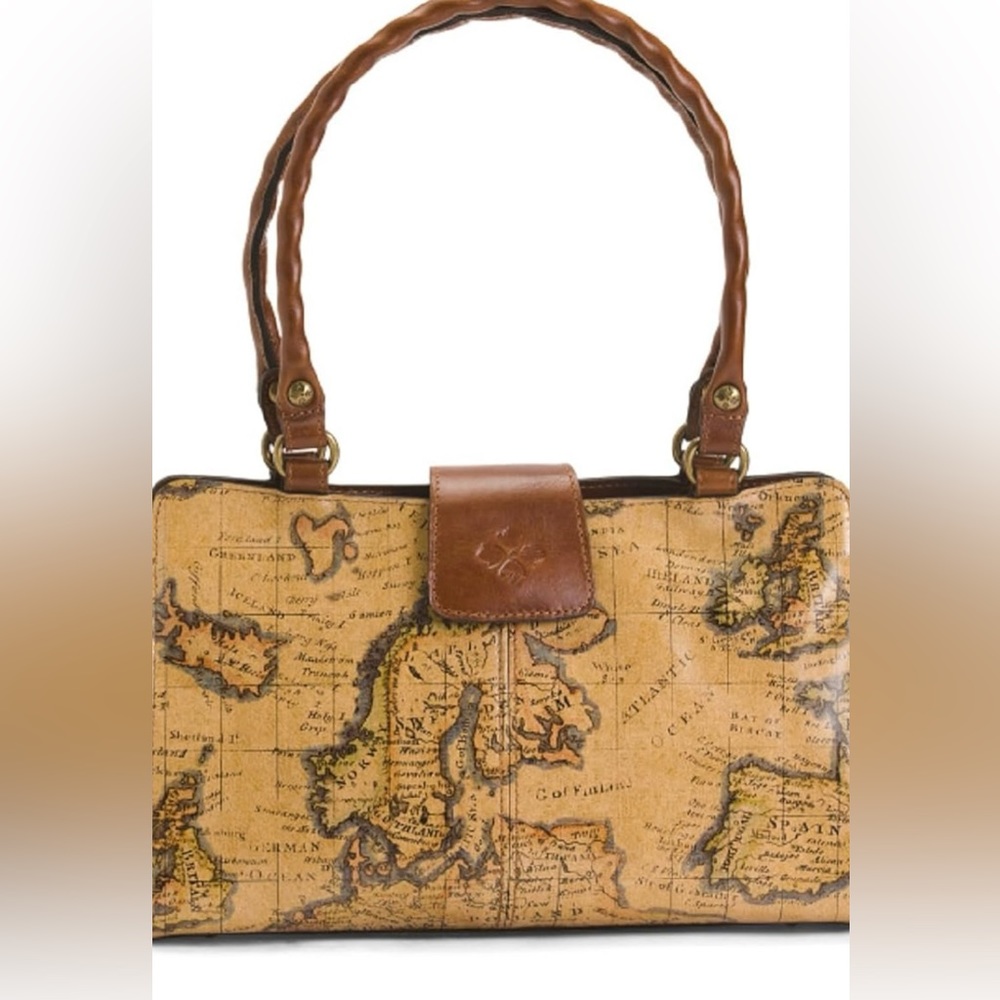 Patricia Nash Rienzo Leather European Map 👜 purse